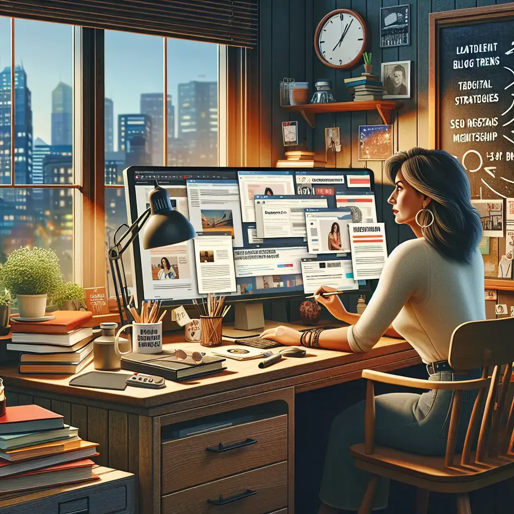 Image that represents the author Olivia Harper, a renowned blogger specializing in Blogging